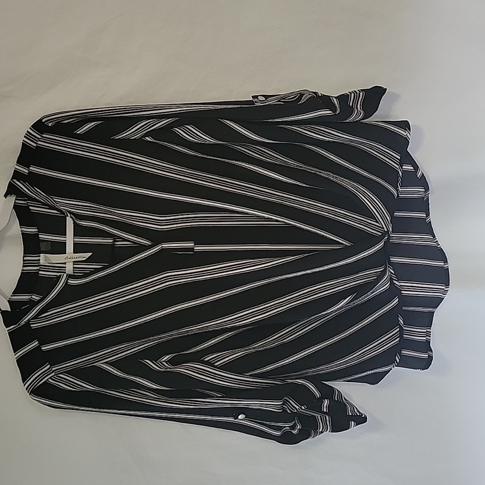 Black and White Blouse